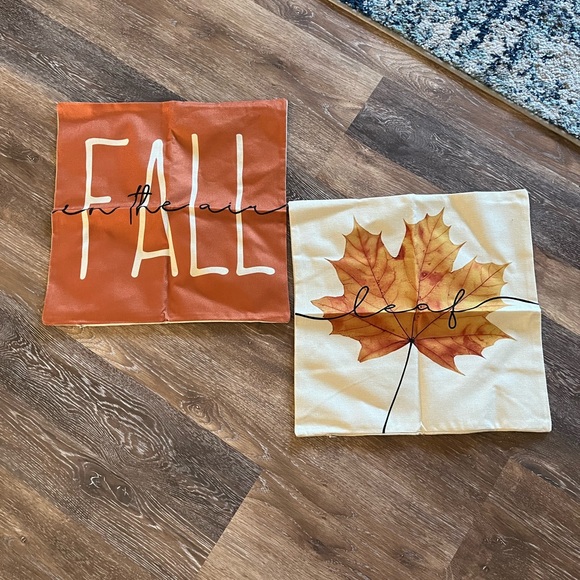 Brand New orange and cream Fall pillow covers 🍁 - Picture 1 of 2